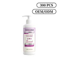 Gel Douche Hydratant et Lissant à la Vitamine E et à l'Acide Hyaluronique, Parfum Raisin, 500ml – Vente Chaude, Personnalisable en Usine