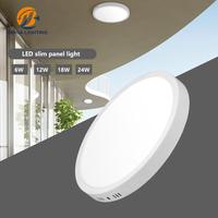 Prix direct d'usine intérieur 6w 12w 18w 24w Smd rond carré Silm a mené le plafonnier