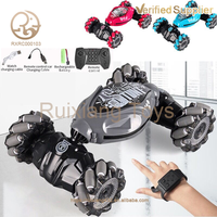 Voiture RC de drift 4x4 2,4 GHz Expert à commande manuelle 4 canaux, transformable, avec détection gestuelle, pour enfants (garçons et filles), chargeur inclus, portée 100 m