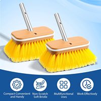 Brosses à poils souples pour pont de bateau, brosse de nettoyage de 6 pouces pour murs de douche, camping-cars, camions, coques de bateaux, lavage de bardages de maisons