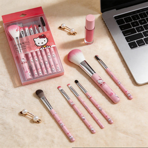Set di 7 Pennelli da Trucco in Fibra Sintetica con Manico in Plastica, Strumento Cosmetico Kawaii <span class=keywords><strong>per</strong></span> Ombretto - Product Image 3