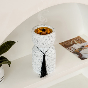 TaiRuiEr Modern Minimalizm Mubkhar Elde Taşınır Arapça H Şeklinde Seramik Eid Konisi Tütsü Brülörü Dini Terapötik Aromatik - Product Image 4