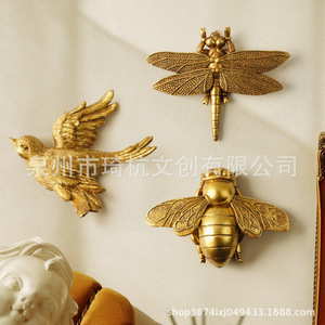 Décoration murale en résine 3D style nordique avec oiseaux pour salon, entrée, décoration de la maison - Product Image 3