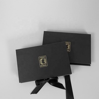 Emballage personnalisé en ruban satiné pour cartes de visite, emballage pour cartes de crédit, boîte magnétique pour cartes VIP