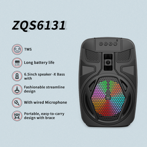 Giá Rẻ Fm Radio Không Dây Led Rgb <span class=keywords><strong>Pa</strong></span> Hệ Thống Xách Tay Loa Siêu Trầm Loud Ngoài Trời Đảng Dj Sân Khấu Bt Mic Karaoke Loa - Product Image 2