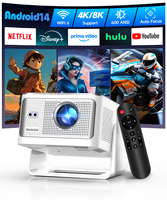 Nouveau projecteur 1080P à moule exclusif pour HY350 MAX 900 ANSI 8K Android 14 avec autofocus, télécommande IR, WiFi 6, BT5.4, HIFI portable