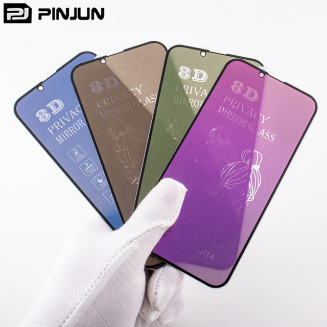 8D Mirror Make up Mobile Phone Tempered Glass Screen Protector for iPhone 14 Plus 13 Pro 12 11 Max Resist Film
