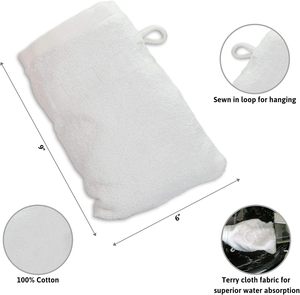 Gants de bain exfoliants en coton 100% tissé, style européen personnalisé, écologiques, avec boucle - Product Image 3