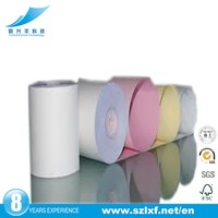 Venta caliente 75mm * 60mm caja registradora Pos/ATM papel 2 capas rollos de papel de recibo térmico sin carbón