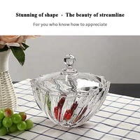 Pot de rangement créatif de haute qualité avec couvercle, en verre sodocalcique transparent, pour bijoux et bougies, fabrication industrielle