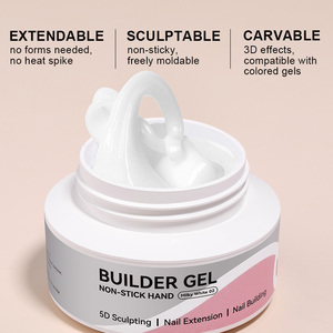 BORN PRETTY 60g Gel d'extension de main antiadhésif blanc laiteux transparent Logo personnalisé Moulage sculpté en 3D Constructeur d'ongles en gel dur pour Nail Art - Product Image 2