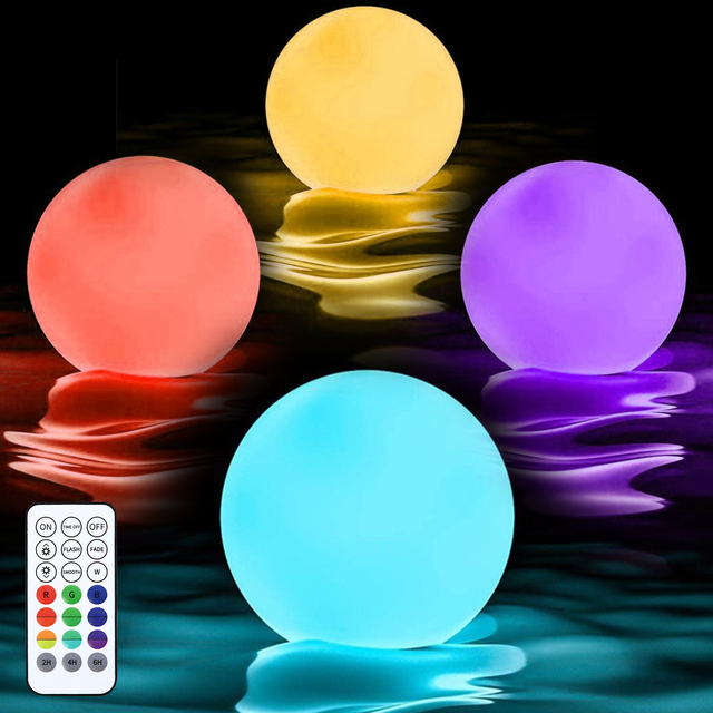 Ultra Fun Submersible Led Light Waterproof RGB Color Changing Ball for Kids Night Light Party Outdoor Garden Underwater Light