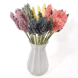 Bouquets de lavande <span class=keywords><strong>artificielle</strong></span> réalistes, fleurs en soie, tiges de baies en mousse pour bouquet de mariage, décoration de vase à domicile, arrangement floral DIY - Product Image 6