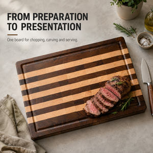 <span class=keywords><strong>Planche</strong></span> à découper en bois de <span class=keywords><strong>noyer</strong></span> noir robuste, à rayures, avec rainure pour les jus, <span class=keywords><strong>prix</strong></span> usine personnalisé - Product Image 5