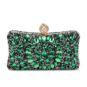Pochette de soirée ornée de diamants pour femme, modèle carré haut de gamme en polyester, idéale pour les banquets – Nouvelle collection très prisée - Product Image 6