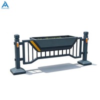 Barrière de sécurité routière extérieure en acier galvanisé avec panier à fleurs, design artistique pour pont, protection IP65, fournie directement par l'usine