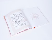 Carnet de notes/agenda personnalisé à couverture rigide en cuir/PVC avec reliure spirale, impression UV, feuille d'or rose, tissu PP, 140 pages, pour l'école, mariage ou journal intime