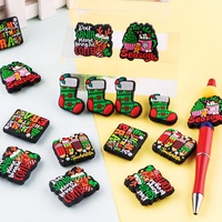 Bas de Noël Père Noël Arbre de Noël Conception De Qualité Alimentaire Sans BPA Perles De Silicone Bijoux Accessoires Perles Perles