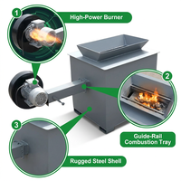 Four de combustion de carcasses animales sans fumée à haute efficacité, machine portable de traitement des déchets pour crématorium d'animaux et ferme d'élevage