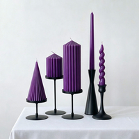 Bougies d'église coniques anti-goutte de 8 pouces faites à la main 2026 – Élégantes, colorées, pour mariages, altères, fêtes à domicile et décorations festives