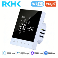 RKHK Termostato WiFi Tuya Smart para Caldera de Gas, Calefacción por Suelo Radiante, Control de Temperatura, Compatible con Alexa y Google Voice
