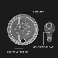 Couvercle en plastique PP jetable anti-fuite pour gobelet, 90 mm, pour boissons chaudes et froides, café, thé, à emporter, avec logo personnalisé, vente en gros, OEM