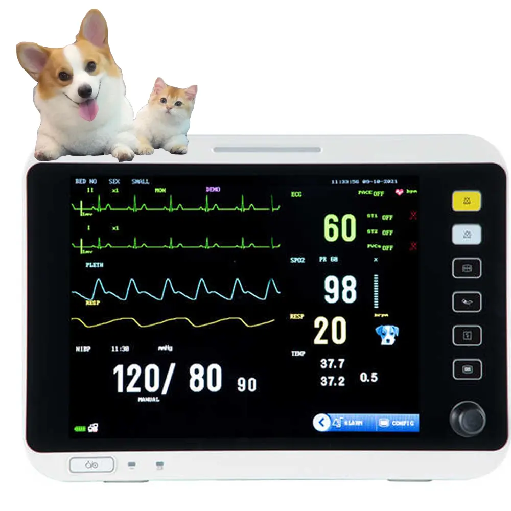 Venda quente Multi-Parâmetro Digital Pet Vet Oxímetros De Pulso De Saúde Veterinária Monitor De Pressão Arterial