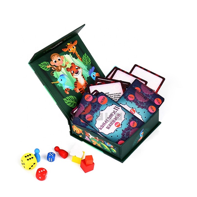 JINAYON Popular Family Tabletop Board Games Customized Shape Chess Fun Cardboard Games Paper Tabletop Game Wholesale Customized