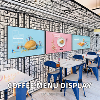 Pantalla LCD de 32 Pulgadas UHD para Menús de Restaurantes, Pantalla Completa, Negra, con 1 Año de Garantía, para Comida Rápida