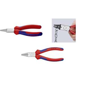 Knipex 22 05 160 Alicates de punta redonda para taller Acero eléctrico al cromo vanadio recto 160mm (940910111171) - Product Image 1