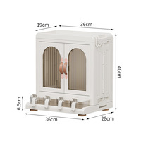 OWNSWING Armoire de rangement de cuisine Armoire à épices en plastique avec tiroir Organisateur de comptoir de cuisine avec poignée