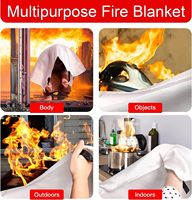Couverture anti-incendie de 1m / 1.2 m / 1.8 m avec fibre de verre rouge pour la maison et la cuisine