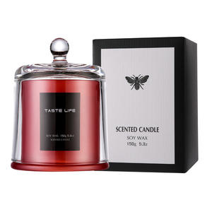 Vela aromática personalizada <span class=keywords><strong>para</strong></span> el hogar, cera de soja, regalo de lujo, tres mechas, cumpleaños - Product Image 1