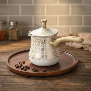 Stainless Steel <b>Turkish</b> <b>Coffee</b> <b>Pot</b> with Wooden Handle Arabic Cezve Ibrik for Home Cafe - Product Image 4