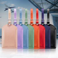 Mode créative personnalisée haut de gamme en cuir PU sac de voyage étiquette vente chaude étanche étiquette de bagage valise autocollant