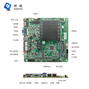 Placa Base Integrada J6412 de Cuatro Núcleos, DDR4, MSATA, HD, VGA, LVDS, EDP, 2 RJ45 LAN, 6 COM, Placa Base Industrial con Procesador - Product Image 4
