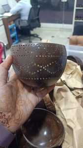 Cuencos Art Deco de bambú hechos a mano ecológicos hechos a medida, servicio Natural sostenible, batidos de Diwali, ensaladas, decoración del hogar - Product Image 3