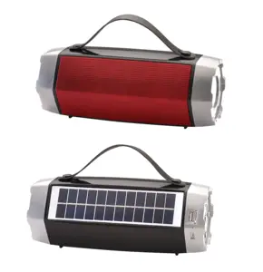 2024 Factory Price RS-672BT Manufacture high quality perfect sound fm radio blueteeth speaker with torch light solar panel