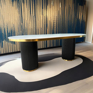 Muebles modernos para el hogar Mesa auxiliar con marco de madera negra con parte superior de piedra sinterizada Entrega rápida disponible para uso en la sala de estar - Product Image 6