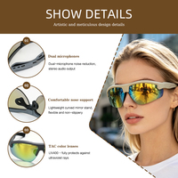 Lunettes de soleil audio intelligentes polarisées UV400 avec monture en nylon, légères, anti-buée, résistantes aux impacts, à la poussière et aux éclaboussures, pour le cyclisme en extérieur