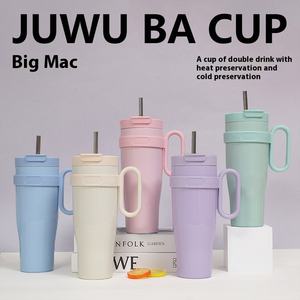 Bingba grande capacité Thermos tasse 2025 vente chaude haute couleur poignée tasse pour garçons filles vide bouteille Type nouveau Design - Product Image 5