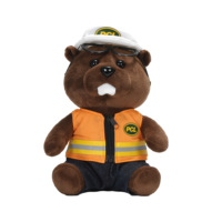 Peluche Marmotte Personnalisée Marron – Jouet en Peluche Marmotte Dessin Animé avec Logo Personnalisé – Jouet Doux Marmotte