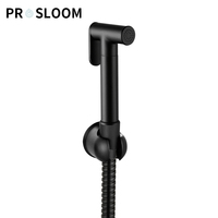 Robinet portable de haute qualité pour salle de bain et douche, type Shattaf turc noir, idéal pour toilettes et bidets