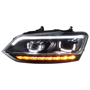 Gruppo Fari a LED per <span class=keywords><strong>Volkswagen</strong></span> VW <span class=keywords><strong>Polo</strong></span> 2011-2018 con Lente Proiettore Laser, DRL, Indicatore di Direzione, Lampada Frontale Sostitutiva Aggiornata - Product Image 2