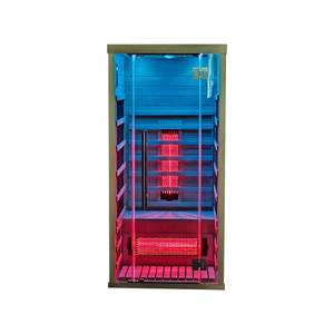 Chauffage infrarouge intérieur haut de gamme en pruche Sauna intérieur infrarouge pour 1 personne avec <span class=keywords><strong>bar</strong></span> à oxygène - Product Image 4