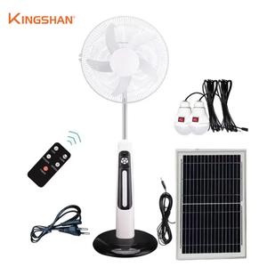 Solar Pedestal Floor Stand <b>Fan</b> 9 High-speed Battery Operated <b>Remote</b> <b>Control</b> Outdoor Household Rechargeable Standing Kl-1936a - Product Image 1