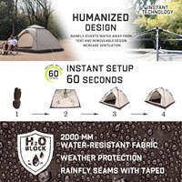 Tente instantanée 4 saisons OEM, installation en 60 secondes, imperméable, pour le camping en famille, la randonnée, la plage ou autres activités de plein air
