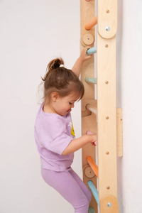 Barre parallele orizzontali gonfiabili per bambini Montessori pareti in legno - Product Image 3