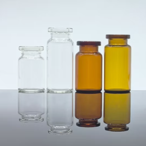 Frascos de Vidrio Ámbar Transparente de Varios Tamaños con Tapas Metálicas Multicolores Vibrantes, Tubos de Almacenamiento con Tapones Separados - Product Image 1