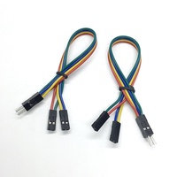 Kabel Jumper Kustom Pabrik, Kabel Harness Dupont untuk Breadboard, Kabel Jumper 2.54mm 1/2/4Pin Konektor Jantan Betina